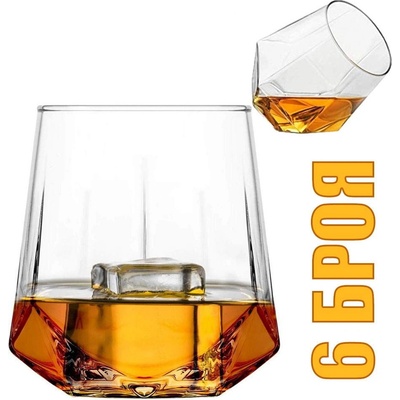 LAV 6 бр по 400 мл чаша за уиски диамант