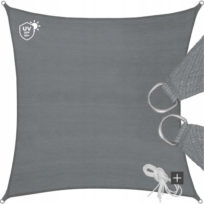 TecTake 403887 sivá 3,6 x 3,6 m