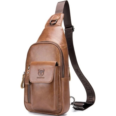 Bullcaptain kožená taška přes rameno Evroult Khaki 5L XB121s3