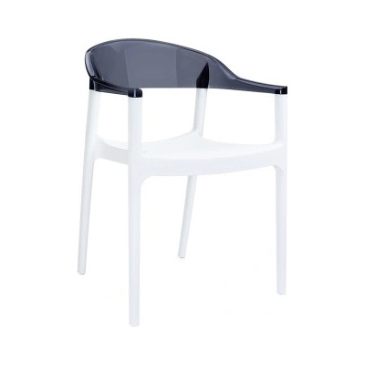 Mira-N Стол siesta carmen БЯЛО/ЧЕРНО ПРОЗРАЧЕН (014279)