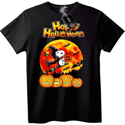 NOONEBRAND Тениска Snoopy Весел Хелоуин - 2XL, White