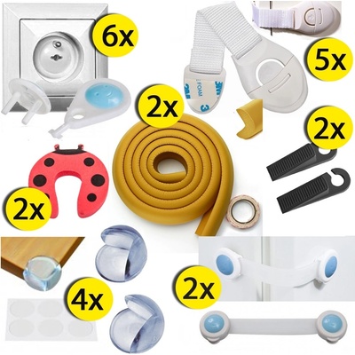 BabySafety MX5big brown bezpečnostná sada prvkov 23 ks