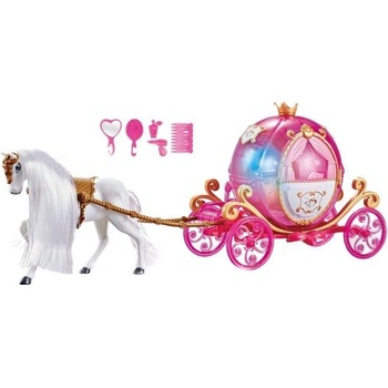 Rappa Кон с карета розов със звук и светлина