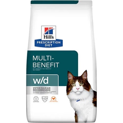 Hill's Hills Prescription Diet w/d Multi-Benefit - за котки с диабет, с пилешко 1.5kg