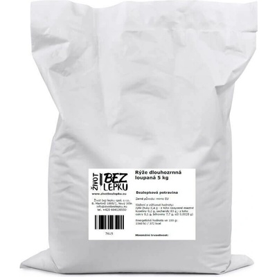 Život bez lepku dlhozrnná biela lúpaná ryža 5 kg