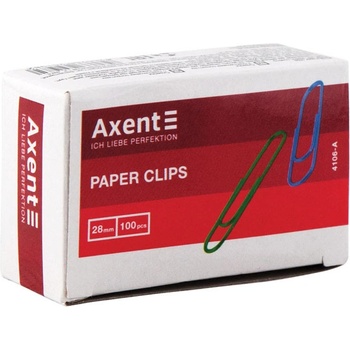 AXENT Кламери цветни 28 mm Axent 100 бр (1903010-4106-A)