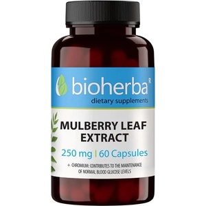 Bioherba Mulberry Leaf Extract, 250 mg, 60 капсули, Bioherba