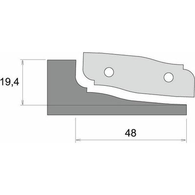 VBD 48,3x16,0x2,0 - pro frézu na výplně F631-16130 profil B