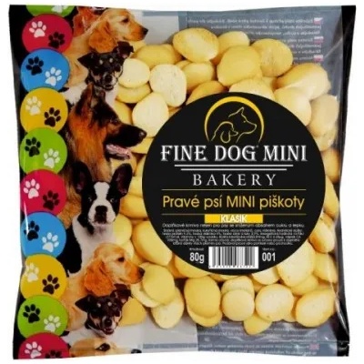 Fine Dog Bakery - Яйчни бисквитки с витамини за кучета 80 gr