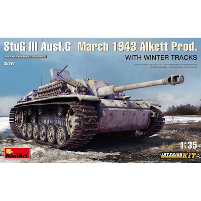 MiniArt Sturmgeschütz III Ausf.G w/ Winter Tracks March 1943 Alkett Production w/ Interior Kit 1:35