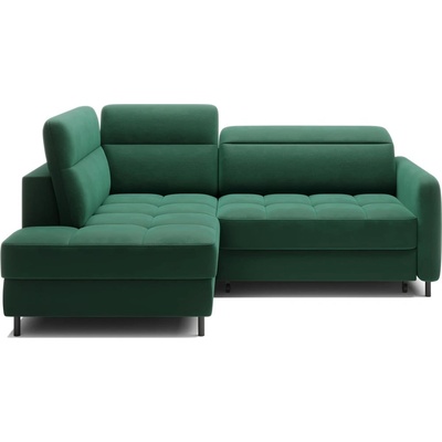 Eltap Зелен кадифен разтегателен ъглов диван с място за съхранение (ляв ъгъл L форма) Barea - ELTAP (CO-BAR-LT-35LU)