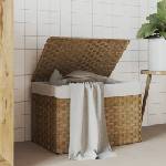 vidaXL Кош за пране с капак, 55, 5x35x34 см, полиратан (372049)