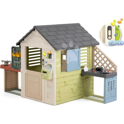 Smoby Domček s pracovnou dielňou Pretty Playhouse&Kitchen Life s kuchynkou