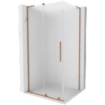 Mexen Velar L плъзгаща се душ кабина 90 x 70 см, матирана, четкана мед - 871-090-070-33-65 (871-090-070-33-65)