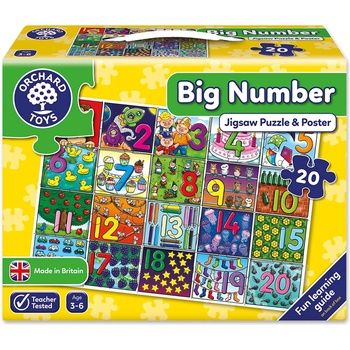 Image 1 of Orchard Toys Детски пъзел Orchard Toys - Големи цифри, 20 части (OR237)
