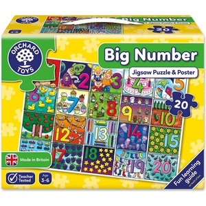 Orchard Toys Детски пъзел Orchard Toys - Големи цифри, 20 части (OR237) - baby