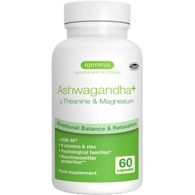 Igennus Ашваганда + l-теанин и магнезий - 60 вег. капсули