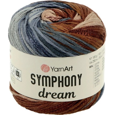 YarnArt Symphony Dream 3111 sivo hnedá