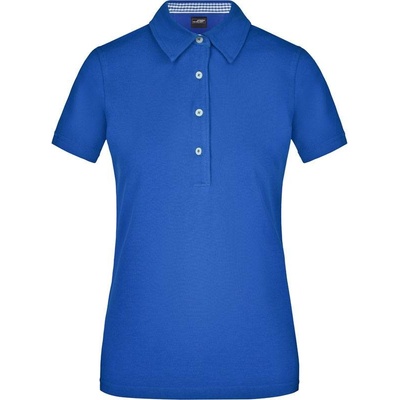 James & Nicholson JN 969 Dámske piqué polo modrá royal biela