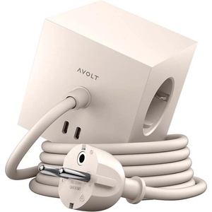 AVOLT Square 1 Plug + 2 USB 8 m (SQ1.EUFC20.18BE)