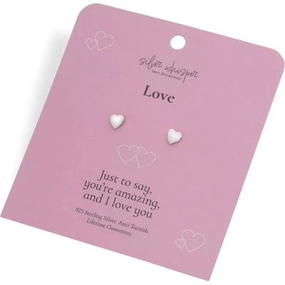 Hot Diamonds Stříbrné náušnice Silver Whisper Love SWE001