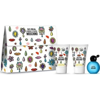 Moschino So Real Cheap & Chic EDT 4,9 ml + sprchový gel 25 ml + tělové mléko 25 ml dárková sada