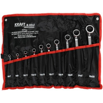 Kraft & Dele sada oboustraných očkových klíčů 10ks KD10929