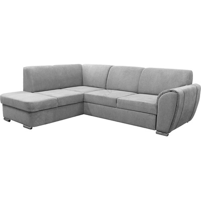 Filex Разтегателна ъглова мека гарнитура с ракла, l-образна, лява, serpa, сива (ff0005)