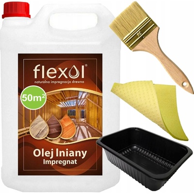 Lněný olej, přírodní impregnace na dřevo 5L Flexol