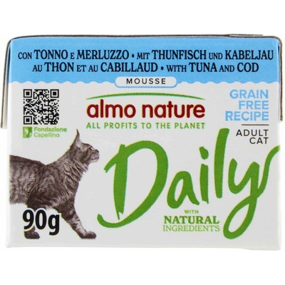 Almo Nature krmivo pre mačky s tuniakom a treskou 90 g