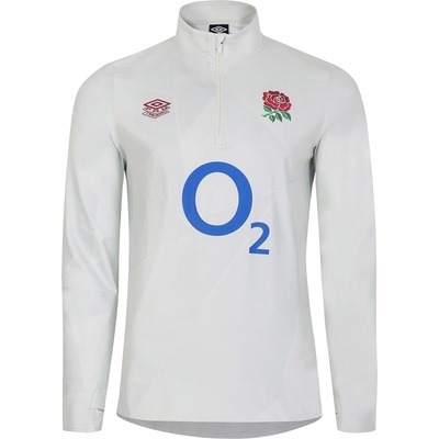 Umbro Яке Umbro Men's England Rugby Warm Up High Stretch Lightweight Moisture-Wicking 2023 Performance Rugby Jacket - Dew/Metal