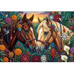 Trefl - Puzzle Flamingo: Floral Gallop - 400 piese