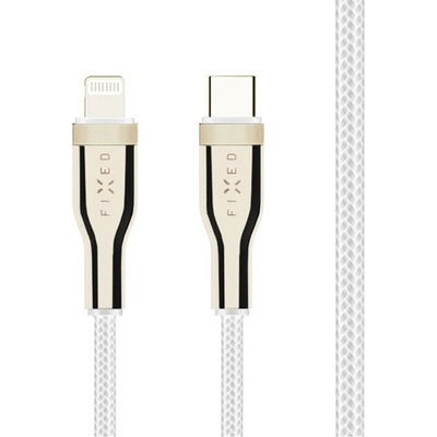 Fixed FIXDB-CL12-WH s konektory USB-C/Lightning a podporou PD, 1.2m, bílý