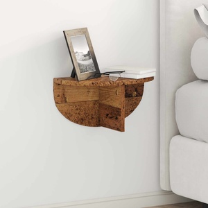 vidaXL Стенен рафт Монтиране на стена Старо дърво 38 x 19 x 19 см (891424)