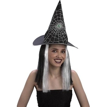 čarodějnický klobouk s vlasy