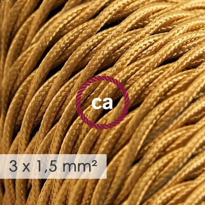 Creative Cables spirálový 3x1,5mm² zlatá 1 m