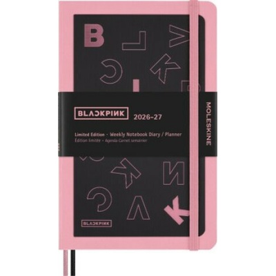 Moleskine X Blackpink 18 Monate Wochen-NotizKalender limitierte Ausgabe L/A5, 1 Wo = 1 Seite, fester Einband
