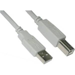 VCOM Кабел за принтер USB 2.0 VCOM AM/BM CU201 / 3 m / Екраниран / Сив
