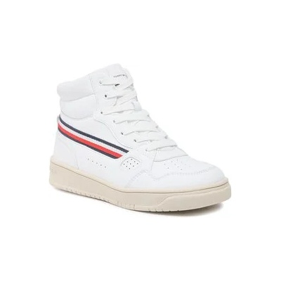 Tommy Hilfiger Сникърси Stripes High Top Lace-Up Sneaker T3X9-32851-1355 S Бял (Stripes High Top Lace-Up Sneaker T3X9-32851-1355 S)