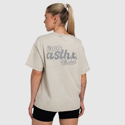 Dámske oversized tričko Iron Aesthetics Fit club washed grey Sivá
