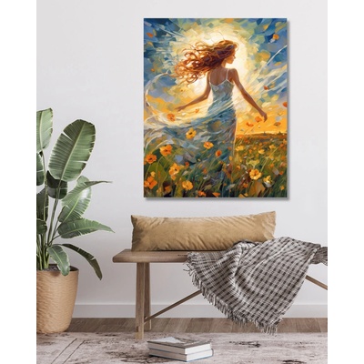 ZUTY Obrazy na stenu - Dievča na lúke Rámovanie: vypnuté plátno na rám, Rozmer: 40x50 cm