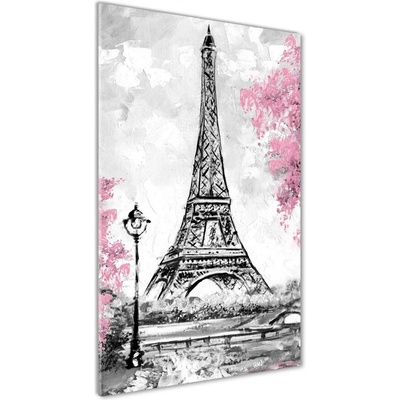 Vertikálny foto obraz sklo tvrdené Eiffelová veža Paríž 50x100 cm