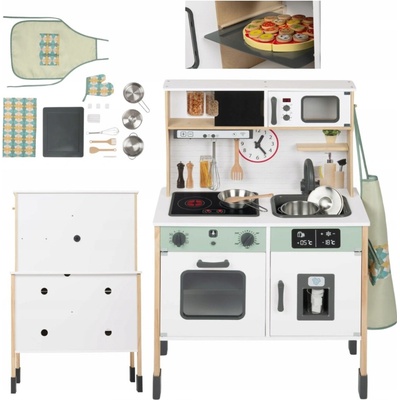 PLAYTIVE DŘEVĚNÁ KUCHYŇKA PRO DĚTI + PŘÍSLUŠENSTVÍ SVĚTELNÉ A ZVUKOVÉ EFEKTY