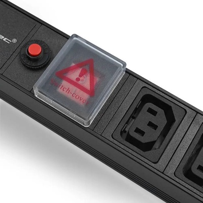 Qoltec 53998 Power strip for RACK 19" | 1U | 10A | PDU | 8xIEC C13 | 2m (53998)