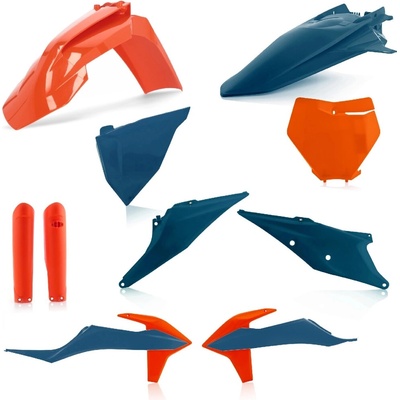 Acerbis plastový full kit sa hodí pre KTM SX/SXF 19/22 oranž/modrá