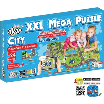 Jagu Образователен говорещ пъзел Jagu - Град, 24 части (94-090)