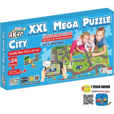 Jagu Образователен говорещ пъзел Jagu - Град, 24 части (94-090)