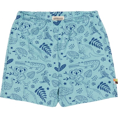 dětské kraťasy Autstralská zvířátka světle modrá loud + proud