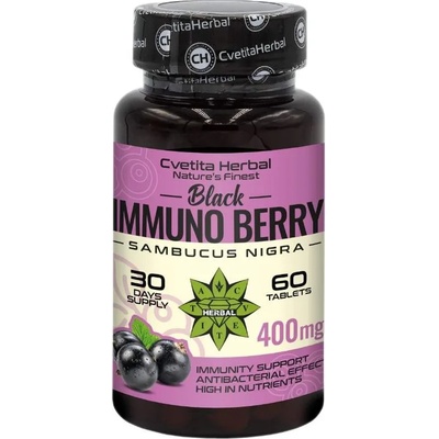 Cvetita Herbal Black Immuno Berry, 400 mg, 60 таблетки, Cvetita Herbal
