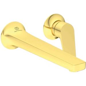 Ideal Standard La Dolce Vita - Скрита смесителна батерия за умивалник, монтаж с 2 отвора, матирано злато BD957A2 (BD957A2)